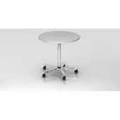 Hjh OFFICE PRO BISTRO 80R C - Systeem conferentietafel Grijs Chroom ? 80