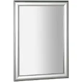 Sapho Esta Spiegel 58x78cm, in houten lijst, zilver met streep