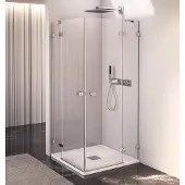 Polysan Fortis Edge Douchedeur 120cm, helder glas, links