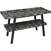 Sapho Twiga wastafeltafel 120x72x50 cm, zwart mat/chipt steen