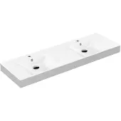 Kerasan Cento Dubbele keramische wastafel 140x45cm, wit