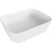 Polysan Banera Square Opbouwwastafel, kunstmarmer, 50x36cm, mat wit