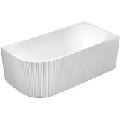 Aqualine Tibera Strip R vrijstaand hoekbad, 150x75cm, wit