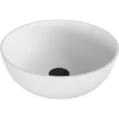 Polysan Banera Round opzetwastafel, gegoten marmer, dia. 39cm, wit mat