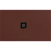 Polysan Flexia Kunstmarmeren douchebak 130x80cm, op maat in te korten, mat bruin