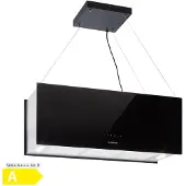 Klarstein hangende eilandafzuigkap voor kookeilanden, 577 m³/h afzuigvermogen, timer, verstelbaar modern design, 3 standen en actief koolfilters