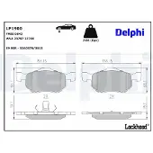 Delphi Remblokset LP1900, voor
