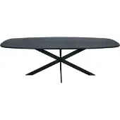Starfurn Eettafel Ferris - Deens Ovaal Zwart Eikenhout - 240x110x76cm