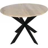 Starfurn Eettafel Ferris - Rond Naturel Eikenhout - 110x110x76cm
