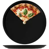 Cookinglife Pizzaborden Aardewerk Zwart Ø 30 cm - Set van 4 Vaatwasserbestendig