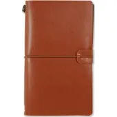 Peter Pauper Press Notitieboek - Voyager - Leder cover - Nutmeg - met koordsluiting - 12x20 cm