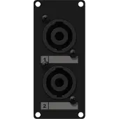 Caymon CASY142/B 2x speakON naar 2x 4-pins terminal block voor CASY-chassis