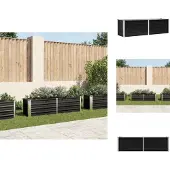 vidaXL Plantenbak verhoogd 160x40x45 cm gegalvaniseerd staal antraciet