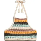 Superdry Gebreide top crème / lichtblauw / donkergroen / oranje