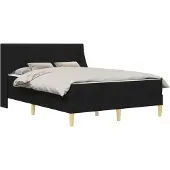 vidaXL Bedframe met matras met hoofdeinde Polyester