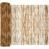 vidaXL Tuinhek van koolstofvezel, 400 x 100 cm, rietstijl