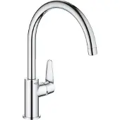 GROHE , eenhendel spoelkraan, model 31554001, met draaibare uitloop, chroom, metaal, grijs