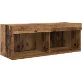 vidaXL TV Wandmeubels 4 st Oud Hout Bewerkt hout