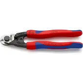 Knipex 95 62 190 Draadkabelschaar Geschikt voor (striptechniek) Aluminium- en koperkabel, een- en meerdraads, Middelhar