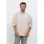 G-Star Heren Hemden Clean Regular Shirt L - Ecru - Maat L