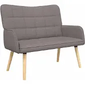 vidaXL 2-Zits Sofa Taupe 115 x 61 x 87 cm Stof