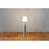 Konstsmide 7272-302 Barletta Staande buitenlamp Spaarlamp E27 18 W Acrylglas mat, Grijs
