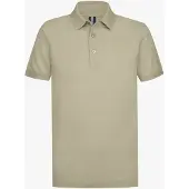 Profuomo Regular Fit gebreide polo groen, Effen