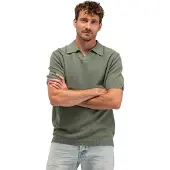 Butcher of Blue Heren Polo's & T-shirts Boucle Knit Polo - Olijf - Maat L