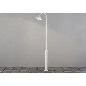 Konstsmide Vega witte staande lamp voor gloei- en energiebesparende lampen - wit gelakt aluminium, helder glas; 560-250