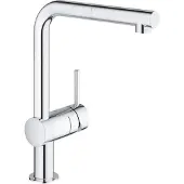 GROHE Keukenmengkraan, uittrekbare uitloop, 360° draaibare kraanuitloop, Minta, chroom