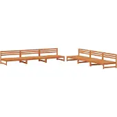 vidaXL Tuin loungeset 6 st Waskleur Bruin Massief grenenhout