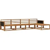 vidaXL Buiten bank set 5 st Naturel Massief Acacia Hout