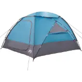vidaXL Dometent met Verwijderbare Regenfly 12-persoons Blauw