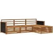 vidaXL Buiten bank set 4 st Naturel Massief Acacia Hout