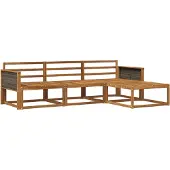 vidaXL Buiten bank set 4 st Naturel Massief Acacia Hout