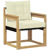 vidaXL Buitensofa Massief Acaciahout en Textilene Wit