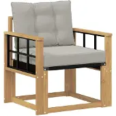 vidaXL Buitensofa Massief Acaciahout en Textilene Wit