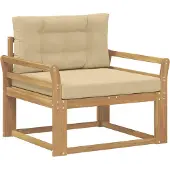 vidaXL Buiten Midden Sofa Polyester Wit