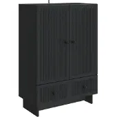 vidaXL Dressoir Zwart 66 x 34,5 x 95 cm Geconstrueerd hout