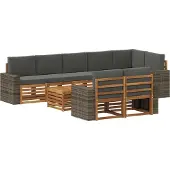 vidaXL Sofa-Sets Massief Acacia Hout