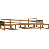 vidaXL Buiten bank set 5 st Naturel Massief Acacia Hout