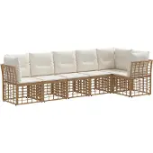 vidaXL Tuinbank Set poly rattan