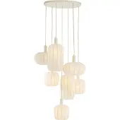 Light & Living 7l Vide Hanglamp Tufia Linnen Creme