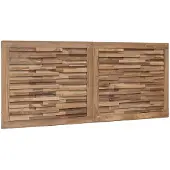 vidaXL Bed Hoofdbord Naturel Massief Teakhout