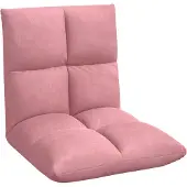 vidaXL Verstelbare vloostoel Roze Fluweel