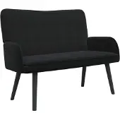 vidaXL 2-Zits Sofa Zwart 115 x 61 x 87 cm fluweel