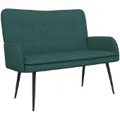 vidaXL 2-Zits Sofa Donkergroen 115 x 61 x 87 cm Stof