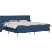 vidaXL Bedframe met matras met hoofdeinde Polyester
