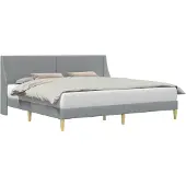 vidaXL Bedframe Effen met hoofdeinde verbindingplaat