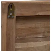 vidaXL Bed Hoofdbord Naturel Massief Teakhout